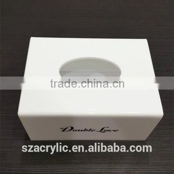 White Acrylic Tissue Box photo-3