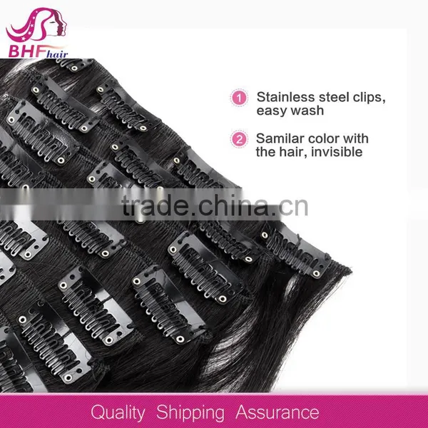 Hot Sale In Europe 100 Remy Best Real Cheap Human Clip In Hair Extensions photo-3