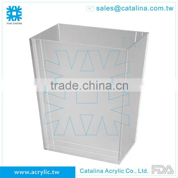 Hand Made Line Design Acrylic Hotel Bathroom Waste Bin photo-2