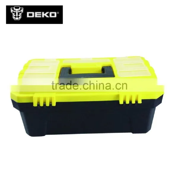 14''Plastic US General Small Handle Tool Box With Portable Trays