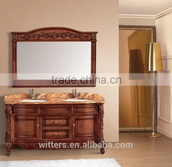 Dark Wood Bathroom Vanity Ideas WTS213 photo-3