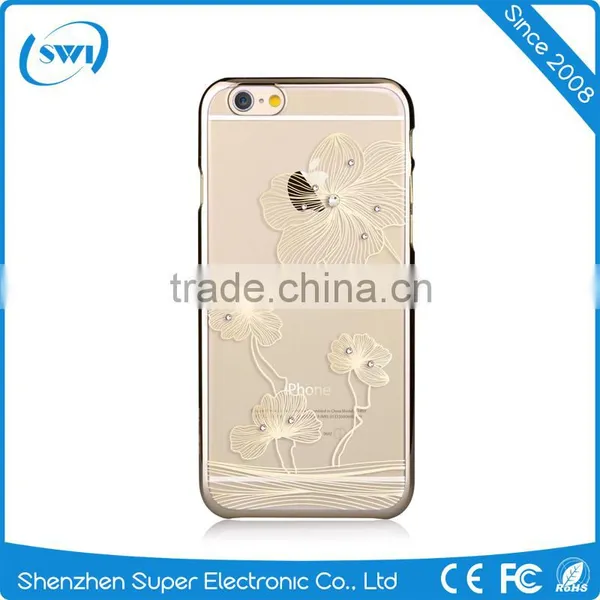 Comma Ultra Slim PC Hard Case for IPhone 6, Electroplating Bling Element Back Screen Cover for IPhone 6s photo-2