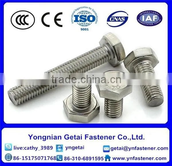 Stainless Steel 304 DIN933 DIN931hex Bolt and Nut and Washer photo-2