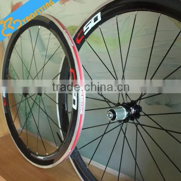 2016 Cheap Bike Wheels 700c Bike Carbon Wheels,50mm Clincher Carbon Road Wheels China photo-4
