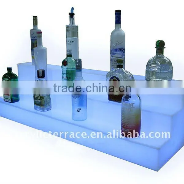 Custom Lucite LED Wine Shelf Display Stand