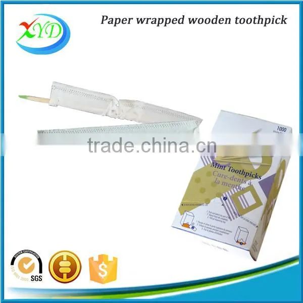 3 Sides Sealed Paper Wrapped Wooden Toothpick in China Factory photo-2