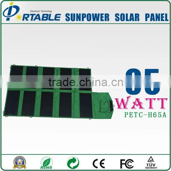 High Efficency 23% 65W Flexible Solar Panel Charger photo-2