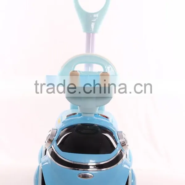 Pretty Pink Blue Color Kids Eletric Mini Car Toys With Two Silicon Swing Wheels photo-3