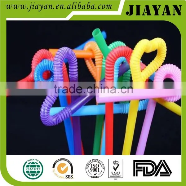 6*260mm Plastic Drinking Straw Flexible Artistic Straws Colored Drinking Straw 2016 Hot Sales photo-2