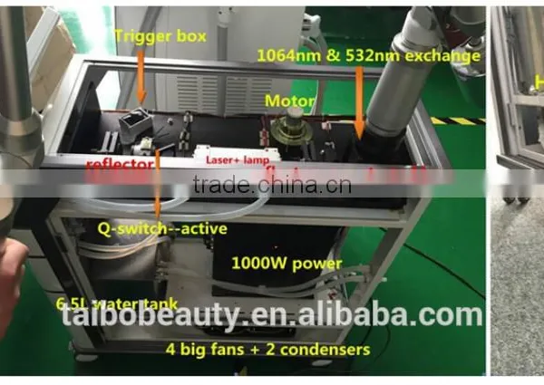 1064 nm 532nm q Switch nd Yag Laser Tattoo Removal Beauty Salon Equipment Prices photo-3