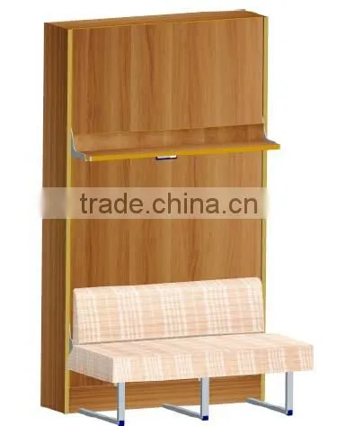 the Most Popular Folding Horizontal Wall Bed With Sofa and Bookshelf Mechanism photo-2