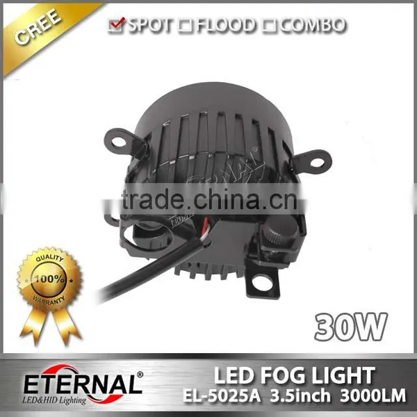 3.5in 30W Jeep Wrangler Rubicon Universal Led Fog Light 4x4 Offroad Truck Trailer Vehicles Work Led Driving Lamp photo-2