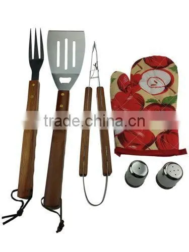 Promotional 7pcs/set BBQ Tools Apron Set photo-2