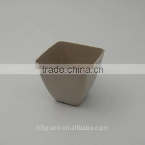 2015 Best Selling Square Bamboo Fiber Mini Flower Pot/planter/container photo-3