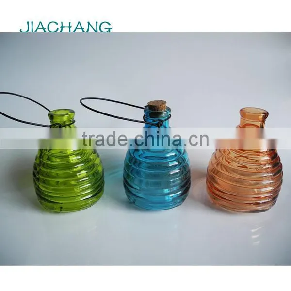 Colored Glass Bee Catcher With Handle