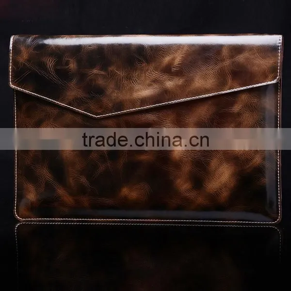 Wax Oil Documents Carrying Bag/Leather Envelope Bag/Laptop Portfolio Bag photo-2