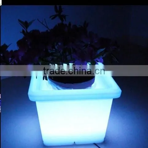LED Large Garden Flower Pots Blue /led Garden Marble Flower Pot Solar Flower Pot Light for Outdoor photo-5