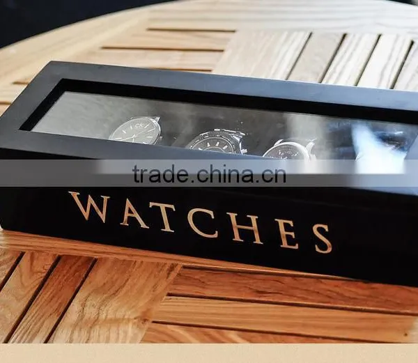 Personalized Logo Printed Watch Wooden Box Storage With 10 Grids photo-2