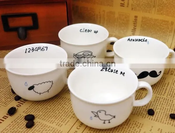 140ml Capacity Cute Mustache Coffee Cup photo-2