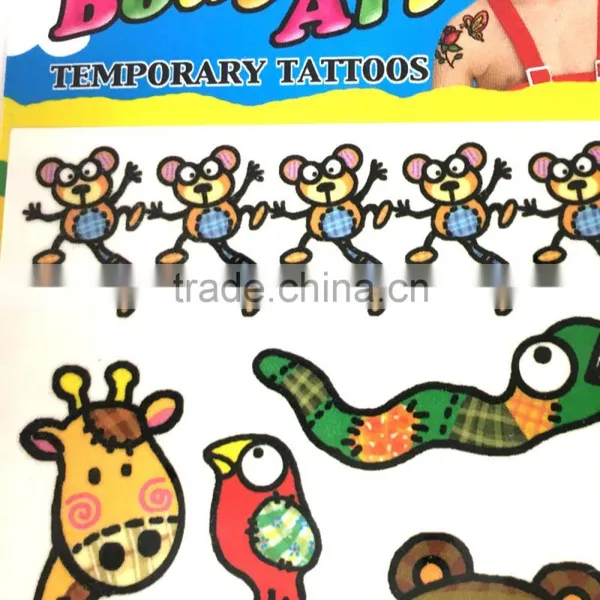 Body Art- Temporary Tattoos Sticker, Lovely Animal Temporary Tattoos Sticker For Kids photo-2
