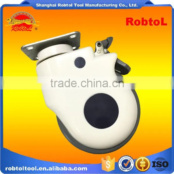 Mute Universal Drive Medical Castor Bed Chair Wheelchair Caster Wheel Fixed Swivel Brake Rubber Nylon pu Tpr pp photo-2