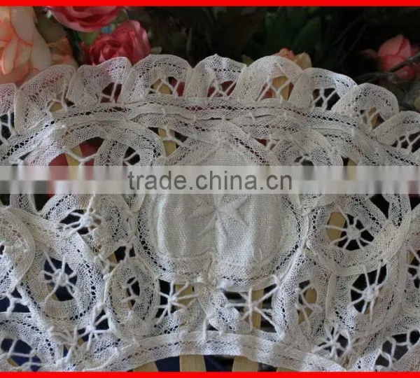 White Color Wedding Lace Hand Fan photo-2