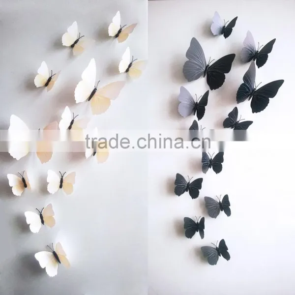 Butterfly Cut Out Pattern Removable Home Wallpaper Art DIY Kids Room Decoration 3d Wall Stickers photo-5