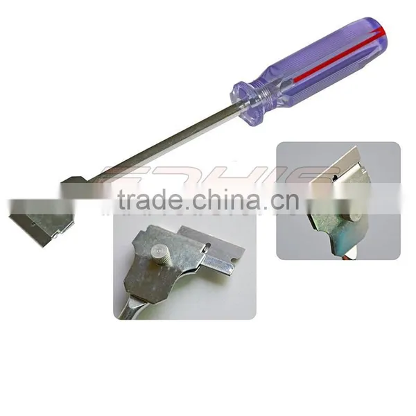 Floor Scraper Safety Plastic Scraper Tool /plastic Handle Mini Razor Blade Scraper/ Tint Scraper With 3pc 1.5 Inch Razor Blade photo-2