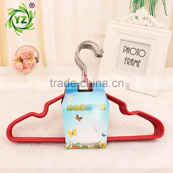 A358 Laundry Product Anti Slip Metal Pvc Coated Clothes Hanger photo-2