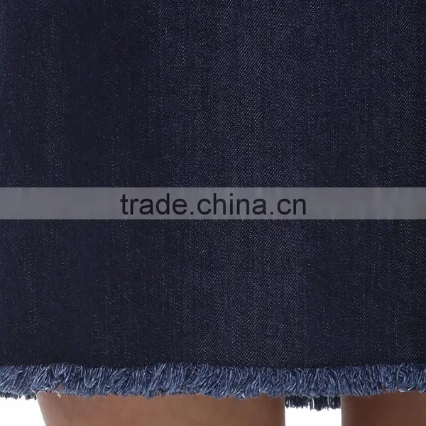 2016 Designer One Piece Sleeveless Simple Women Denim Dress photo-3
