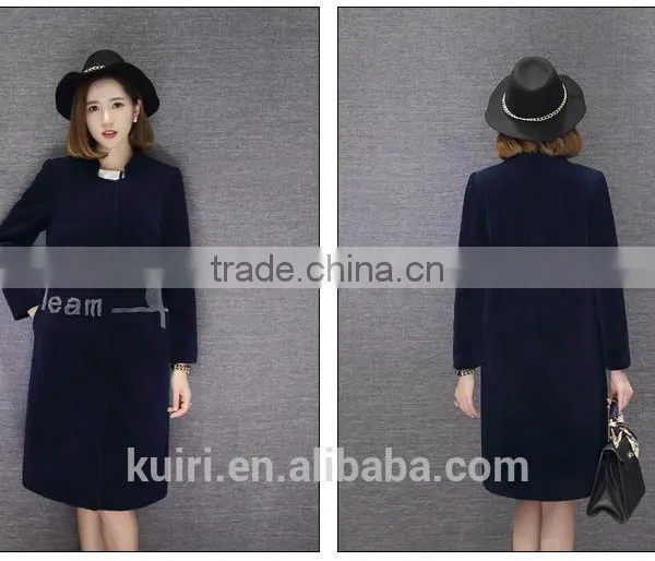 2016 New Hot Sell European Lamb Wool Fur Women Long Section Hooded Coat Leather Grass Imitation Sheep Shearing Wool photo-3