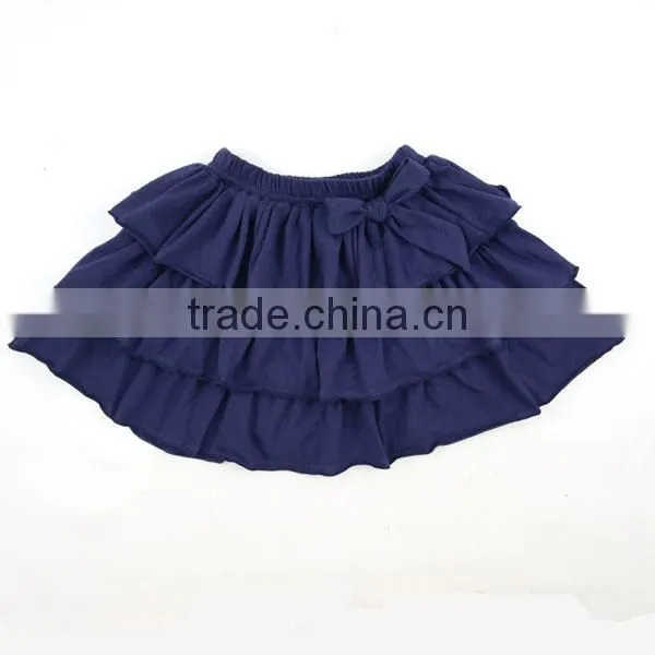 2017 New Design Children Cute Girls Black Skirts Ruffle Skirts Children Boutique Clothing Girl Mini Skirt