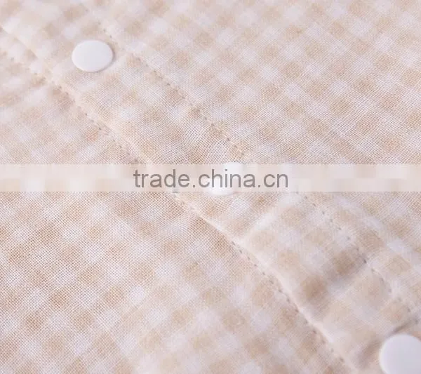 Wholesale Quality Baby Clothing Organic Cotton Onesie Baby Romper Plaid photo-4
