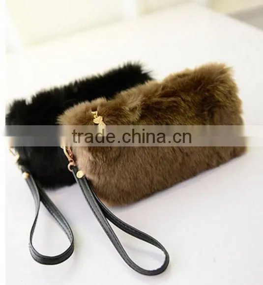 Fashion Warm Winter Handbags, Faux Fur Women Bag Purse With Chain, Fake Fur Ladies Shopping Bag photo-3