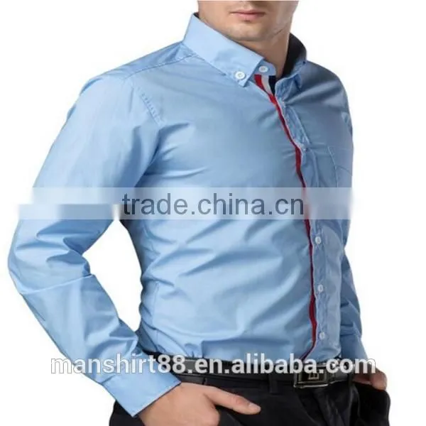 2016 New Wholesale Stylish Long Sleeve Cotton Custom Mens Casual Dress Shirts photo-3