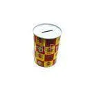 Metal Piggy Round Tin Coin Box Containers Tin Can For Coin Saving , Money Storage