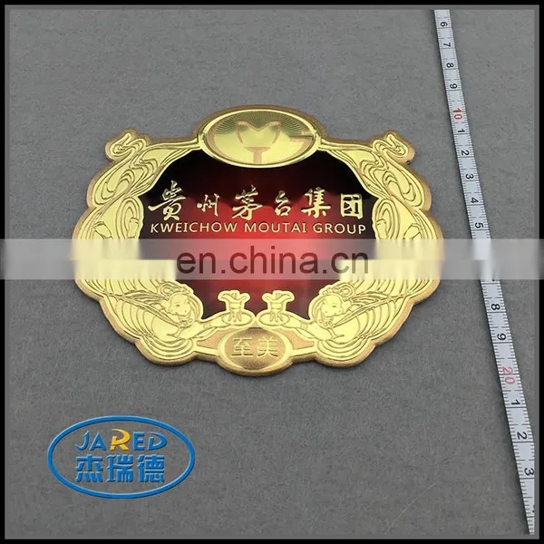 Cheap Customized Private Famous 3d Clear Metal Wine Label With Sticker photo-6