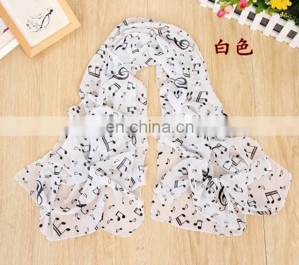 Ladies New Printed Silk Chiffon Scarf Wholesale photo-3