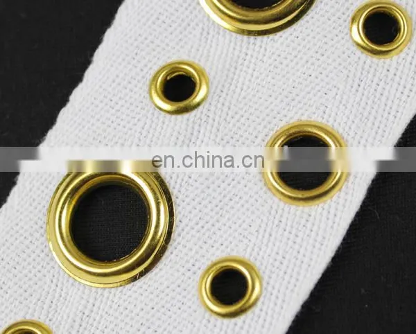 Gold Eyelet Style Lace Trim for Decorative photo-3