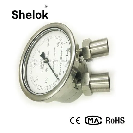 SS 316L High Quality Gas, Liquid, Air Differential Pressure Gauges, Pressure Meters photo-2