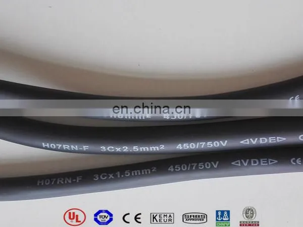Hot Sell Flexible Copper Rubber Insulated Cable 3 Core H07rn-f photo-3