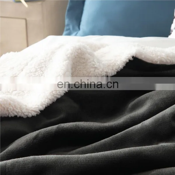 Polar Office Bedroom Convenient Sherpa Blanket With White Lamb photo-7