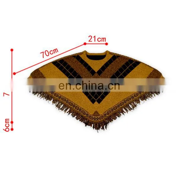 Rhombus Tassels a Batwing-sleeved Blouse Crew Neck Sweater Loose Autumn Winter Coat photo-2