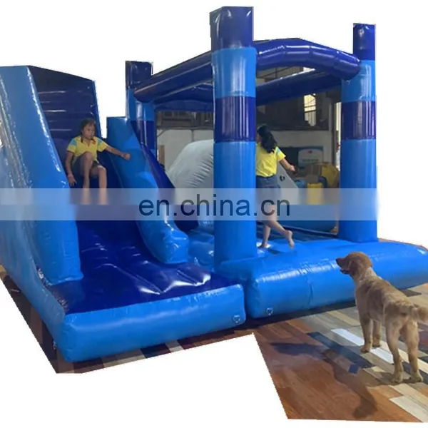 2020 Airtight Blue Compound Design Inflatable Bounce House for Kids Indoor or Outdoor Fields photo-2