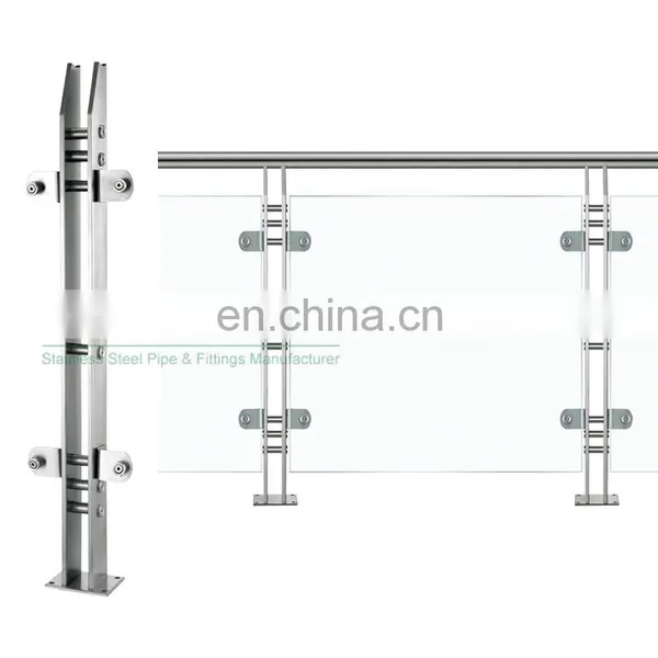 Modern House Stainless Steel 304 316 Terrace Glass Balustrade Balcony Plexiglass Railing Designs photo-7