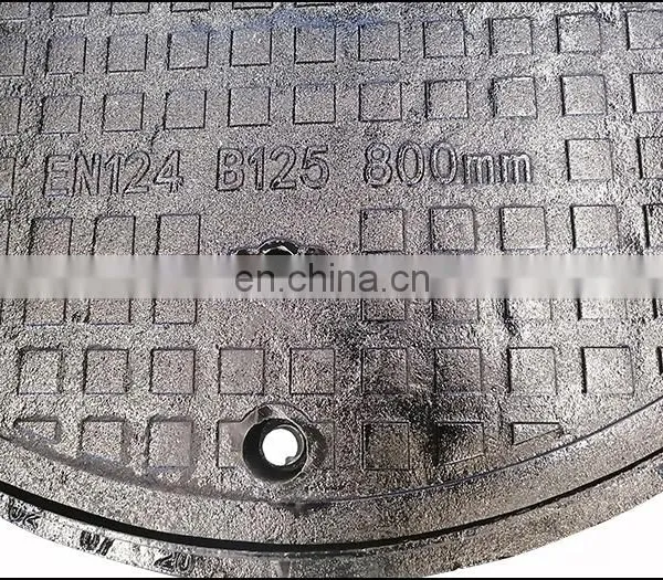 EN124 B125 800mm Ductile Cast Iron Heavy Duty Round Manhole Cover photo-5