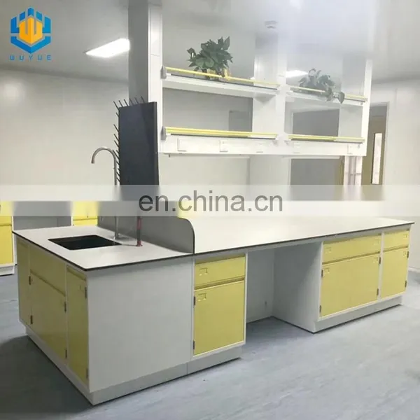 Biotechnology Chemical Laboratory Table Steel Workbench Island Work Bench photo-3