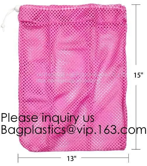 Mesh Laundry Bag Heavy Duty Drawstring Bag, Factories, College, Dorm, Travel Apartment Blouse, Hosiery, Stocking, Underwear Bags photo-4