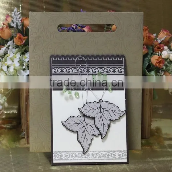 Hot Sale Personalized Leaves Shape Laser Cut Wooden Wedding Cards Invites photo-3