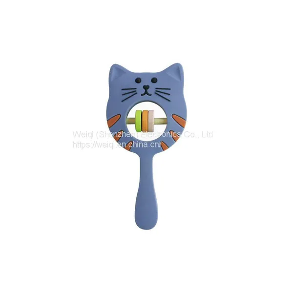 Silicone Teether Cat Rattle Hanging Toy photo-4